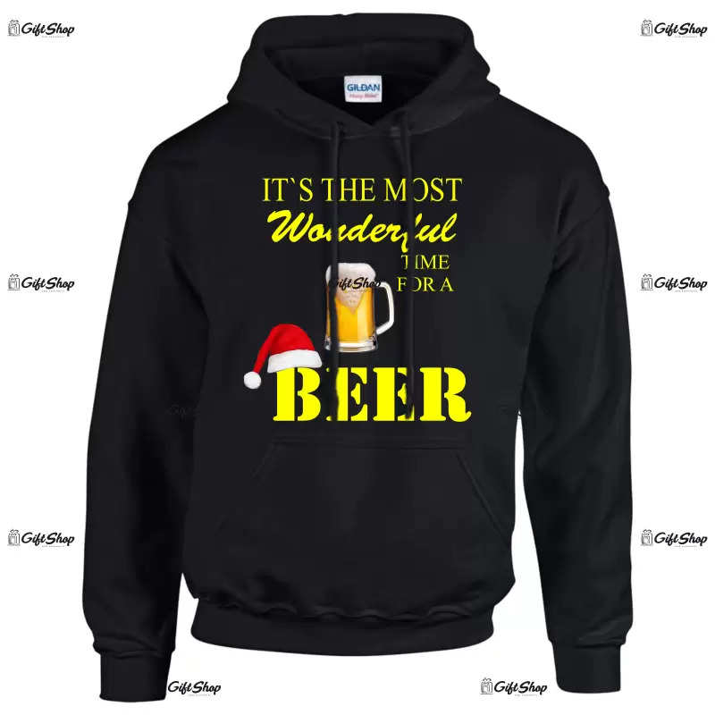 It`s the most wonderful time for a beer, hanorac cu mesaj